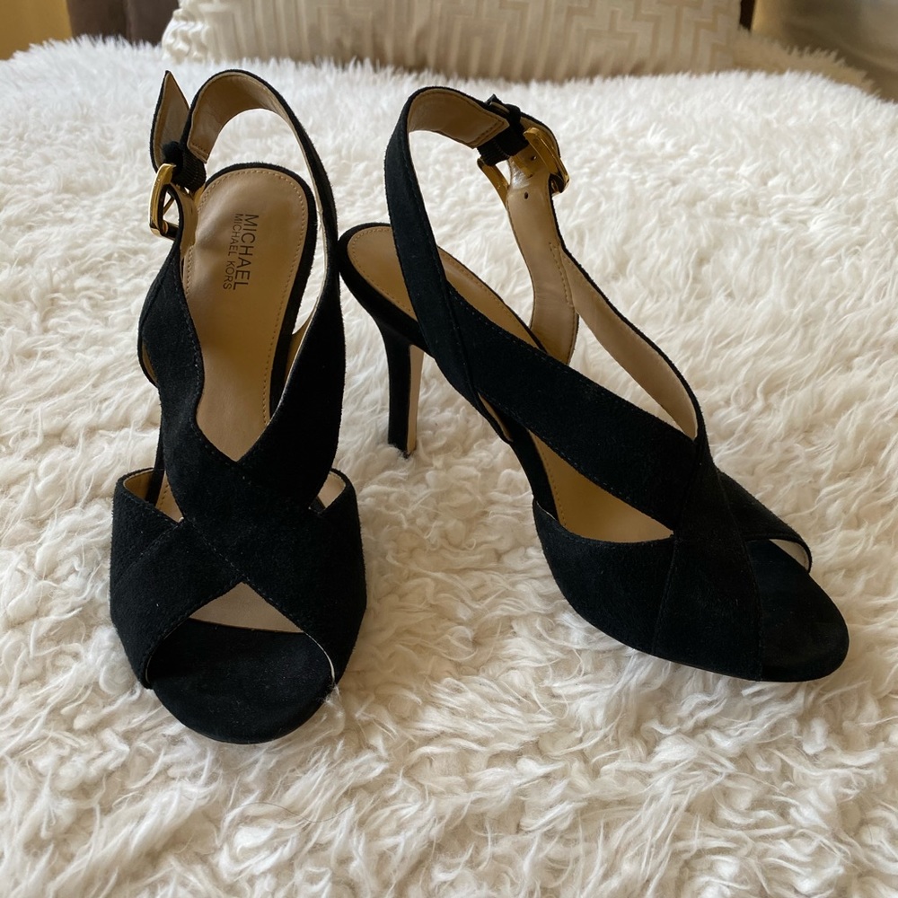 Michael Kors Black Suede Heels